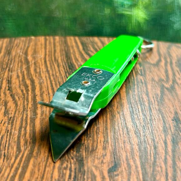 Vintage EKCO Green Bottle Opener Corkscrew Bar Tool USA - Picture 6 of 9